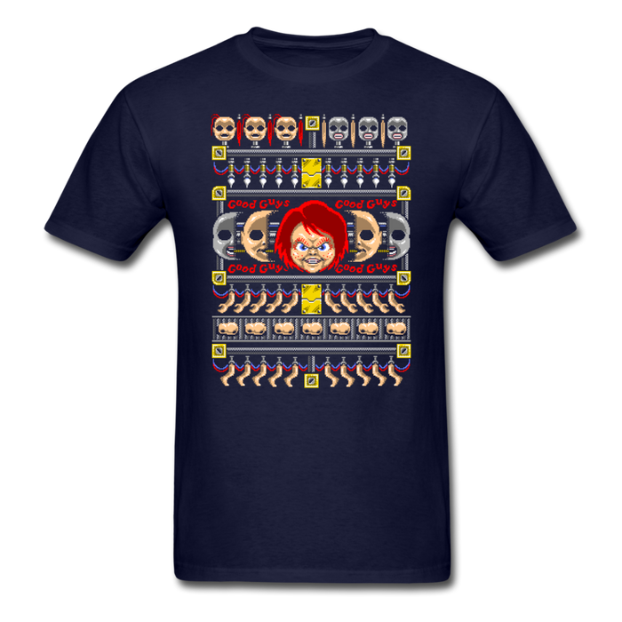 Chuckie Ugly Sweater Design Unisex Classic T-Shirt - navy / S