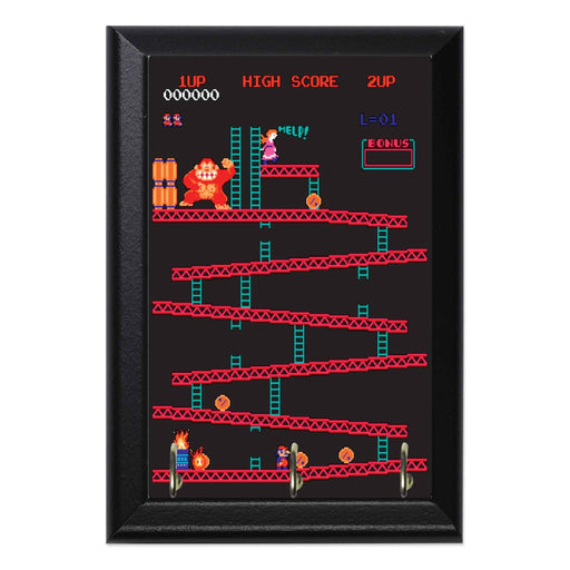 Classic Donkey Kong Geeky Wall Plaque Key Holder Hanger