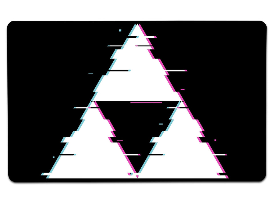 Glitch Triforce Large Mouse Pad