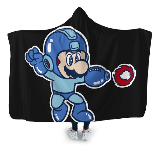 Mega Mario Hooded Blanket - Adult / Premium Sherpa