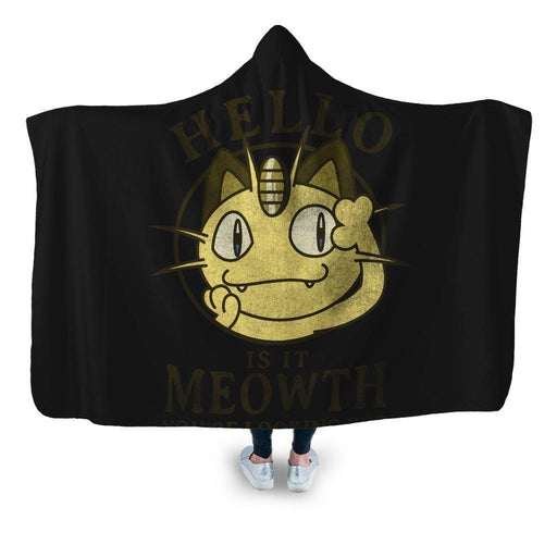 Meowth Hooded Blanket - Adult / Premium Sherpa