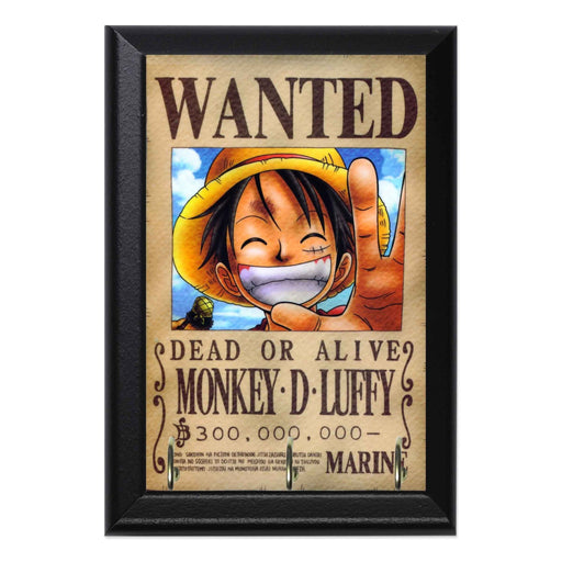 Monkey D. Luffy Wanted Sign One Piece Geeky Wall Plaque Key Holder Hanger