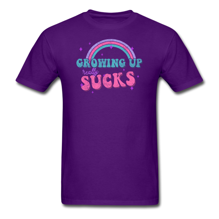 Growing Up Really Sucks Unisex Classic T-Shirt - purple / S