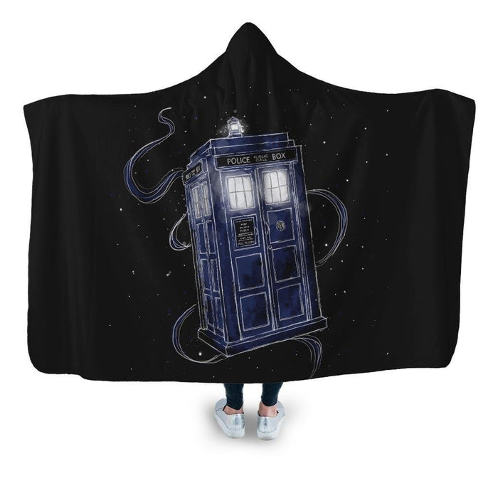 Tardis Hooded Blanket - Adult / Premium Sherpa