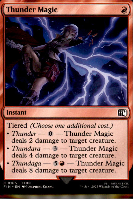 Thunder Magic 165 Common FINAL FANTASY Magic: The Gathering Near Mint