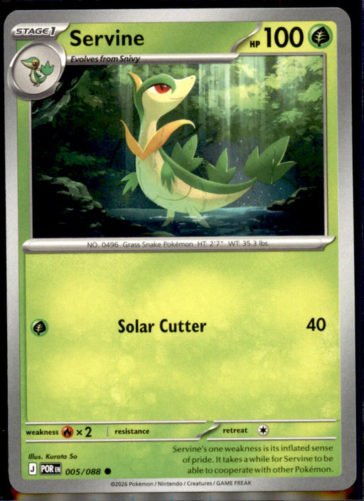 Servine 005/088 Common Perfect Order Pokemon Near Mint