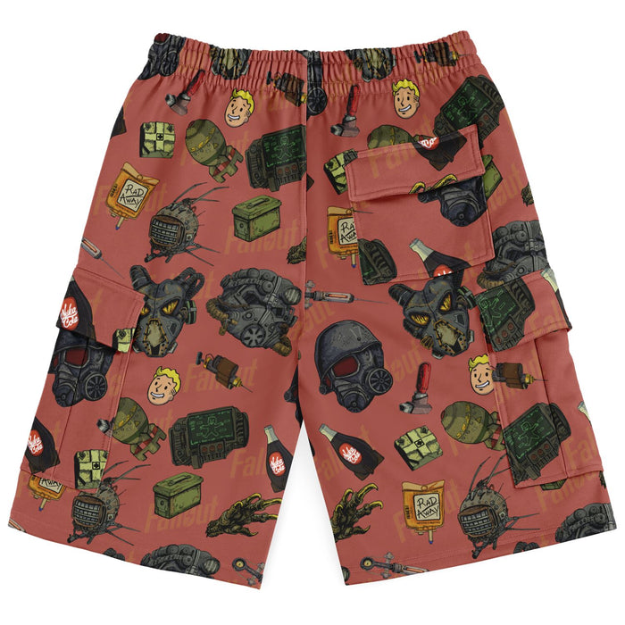 Fallout Pattern Heavyweight Cargo Shorts - AOP
