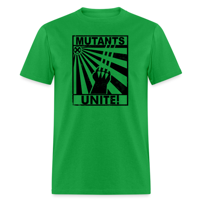Mutants Unite Unisex T-Shirt - bright green