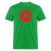 Red Warrior Turtle Unisex T-Shirt - bright green