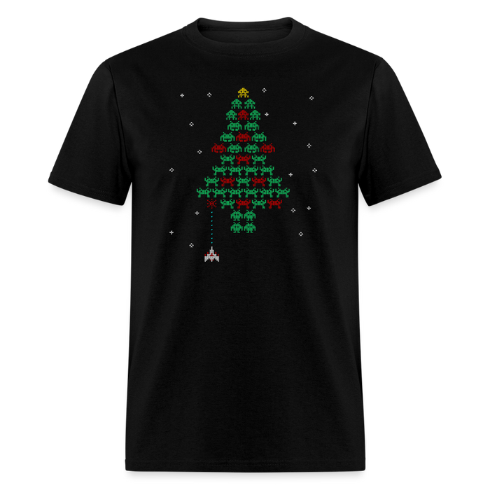Christmas in space Unisex T-Shirt - black