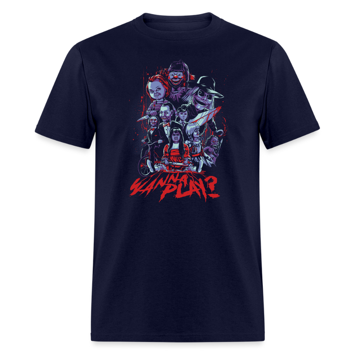 Wanna Play? Unisex Classic T-Shirt - navy