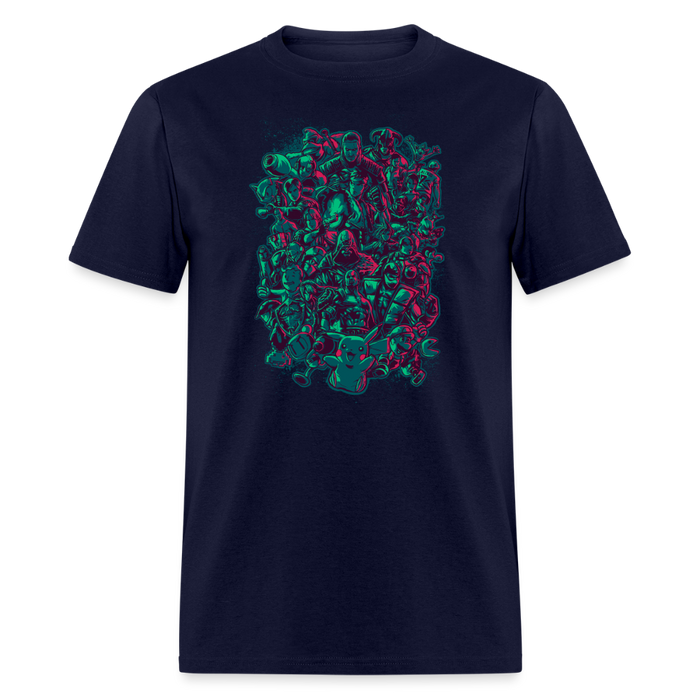 Video Game Mashup Unisex Classic T-Shirt - navy