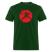 Red Warrior Turtle Unisex T-Shirt - forest green
