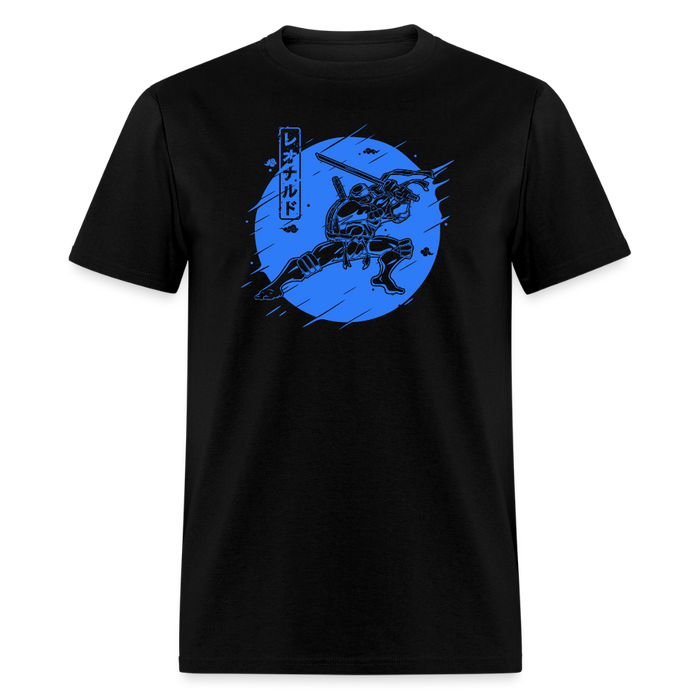 Blue Turtle Warrior Unisex T-Shirt - black
