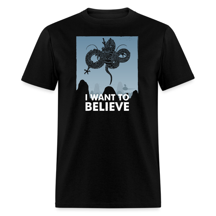 Believe in dragons Unisex T-Shirt - black
