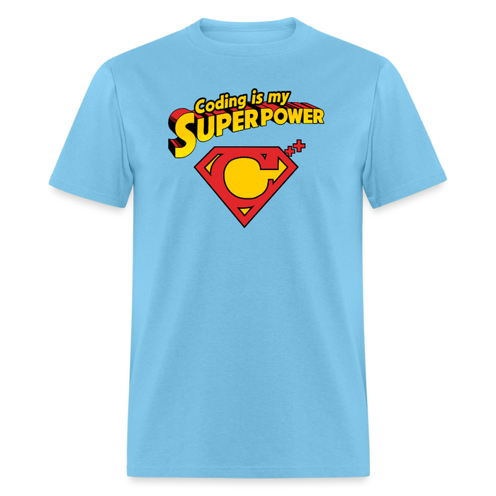 Coding is my superpower Unisex T-Shirt - aquatic blue