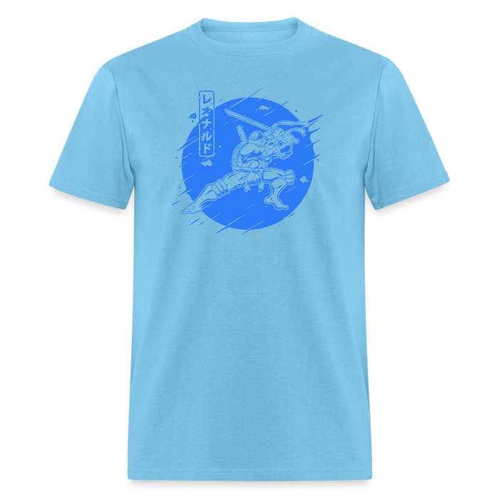 Blue Turtle Warrior Unisex T-Shirt - aquatic blue