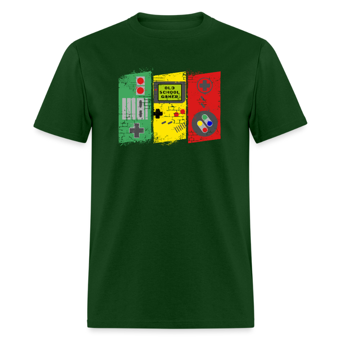 Old School Gamer Unisex T-Shirt - forest green