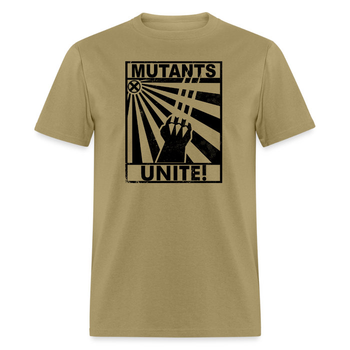 Mutants Unite Unisex T-Shirt - khaki