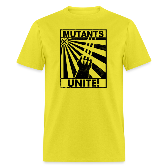 Mutants Unite Unisex T-Shirt - yellow