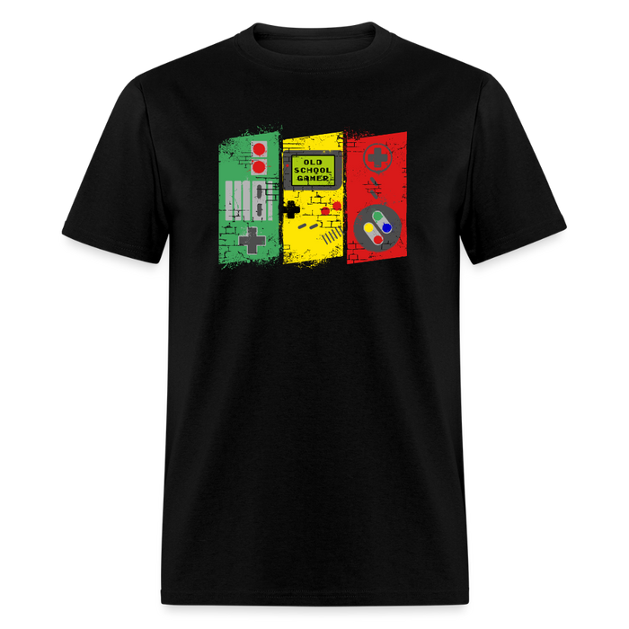 Old School Gamer Unisex T-Shirt - black