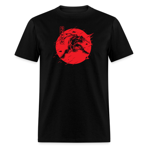 Red Warrior Turtle Unisex T-Shirt - black