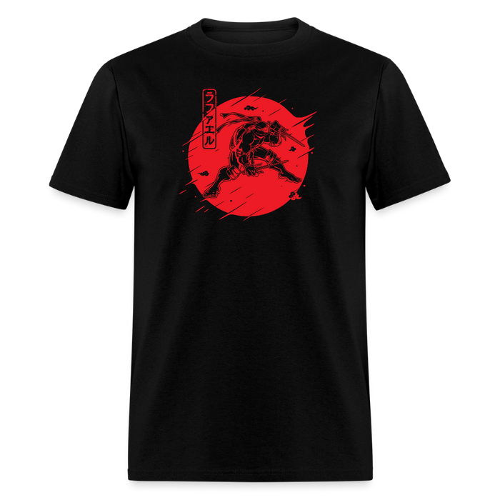 Red Warrior Turtle Unisex T-Shirt - black