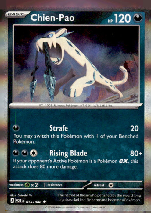 Chien-Pao 054/088 Rare Perfect Order Pokemon Holo Near Mint