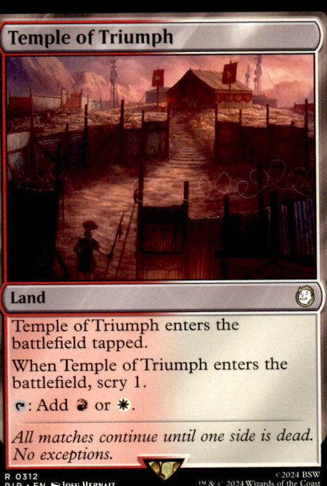 Temple of Triumph 312 Rare Universes Beyond: Fallout Magic: The Gathering NM