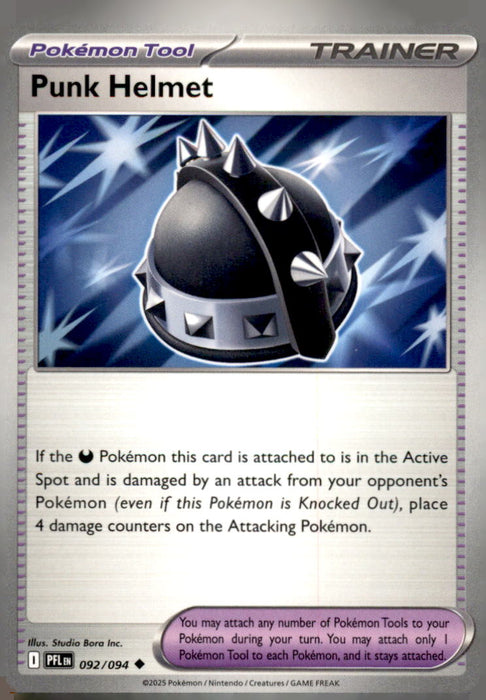 Punk Helmet 092/094 Uncommon Phantasmal Flames Pokemon Near Mint