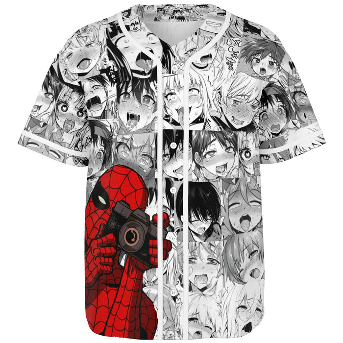 Ecchi Spiderman Camera Baseball Jersey - AOP