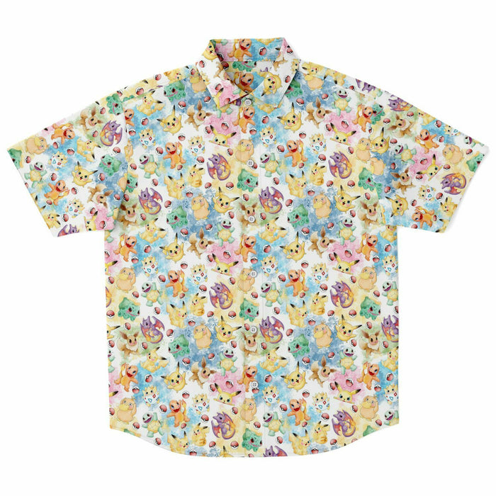 Pokemon Short Sleeve Button Down Shirt Pokemon Short Sleeve Button Down Shirt
