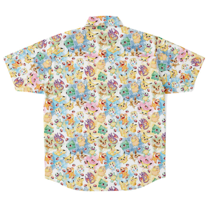 Dress Shirt Pokemon Button Down Pokemon Short Sleeve Button Down Shirt AOP Nurdtyme LLC Dress Shirt Pokemon Button Down Pokemon Short Sleeve Button Down Shirt AOP Nurdtyme LLC
