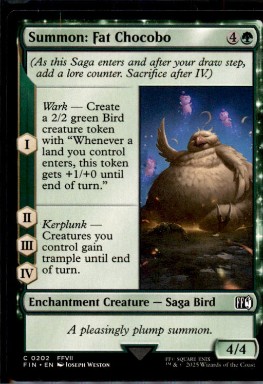 Summon: Fat Chocobo 202 Common FINAL FANTASY Magic: The Gathering Near Mint