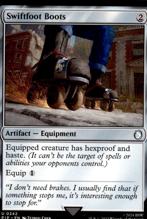 Swiftfoot Boots 242 Uncommon Universes Beyond: Fallout Magic: The Gathering NM