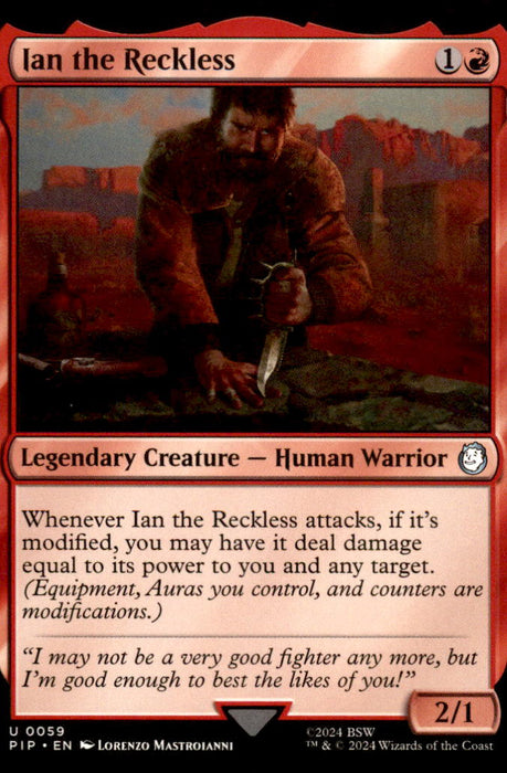 Ian the Reckless 59 Uncommon Universes Beyond: Fallout Magic: The Gathering NM