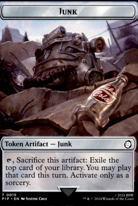Junk // Treasure Double-Sided Token 15 // 18 Universes Beyond: Fallout Magic: The Gathering NM