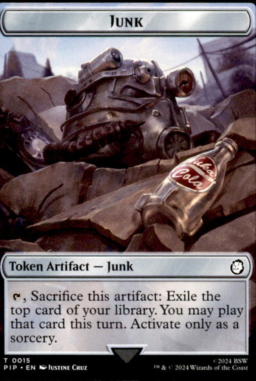 Junk // Treasure Double-Sided Token 15 // 18 Universes Beyond: Fallout Magic: The Gathering NM