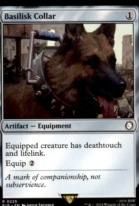 Basilisk Collar 225 Rare Universes Beyond: Fallout Magic: The Gathering NM