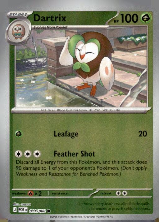 Dartrix 011/088 Common Perfect Order Pokemon Reverse Holo Near Mint