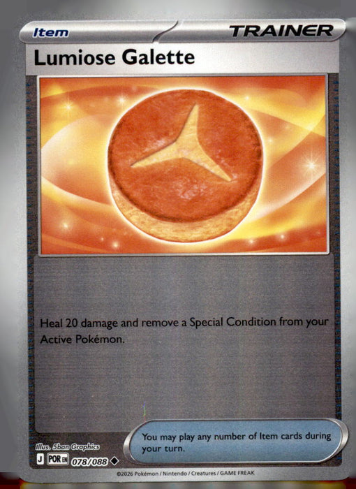 Lumiose Galette 078/088 Uncommon Perfect Order Pokemon Reverse Holo Near Mint