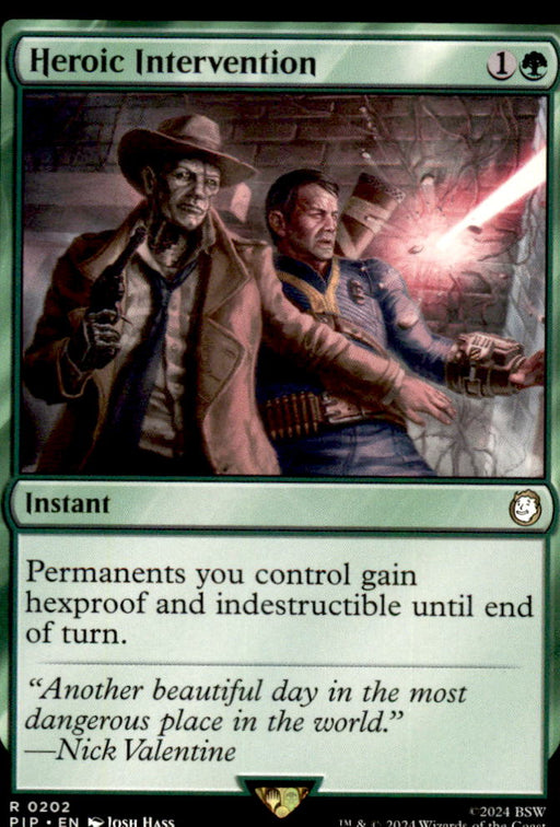Heroic Intervention 202 Rare Universes Beyond: Fallout Magic: The Gathering NM