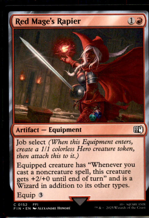 Red Mage's Rapier 152 Common FINAL FANTASY Magic: The Gathering Near Mint