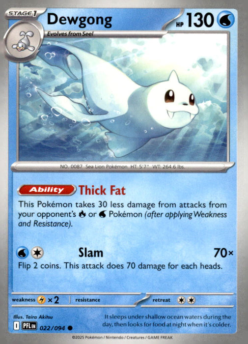 Dewgong 022/094 Common Phantasmal Flames Pokemon Near Mint