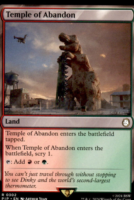Temple of Abandon 302 Rare Universes Beyond: Fallout Magic: The Gathering NM