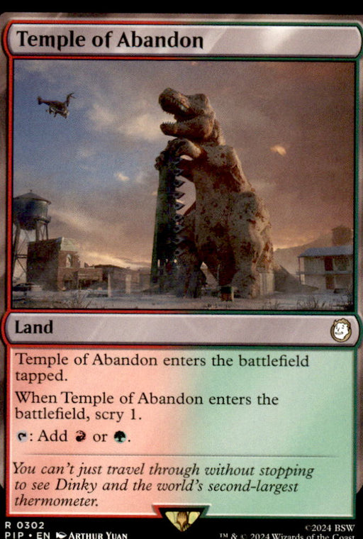 Temple of Abandon 302 Rare Universes Beyond: Fallout Magic: The Gathering NM