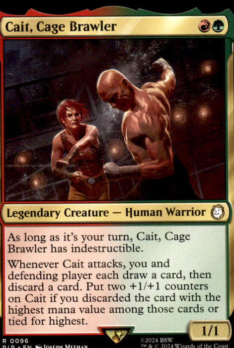 Cait, Cage Brawler 96 Rare Universes Beyond: Fallout Magic: The Gathering NM