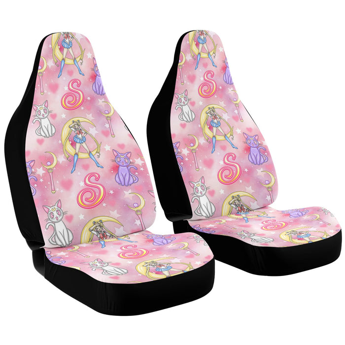 Sailor Moon Pattern Car Seat Cover - AOP