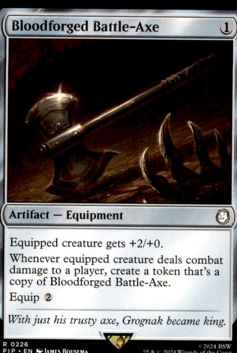 Bloodforged Battle-Axe 226 Universes Beyond: Fallout Magic: The Gathering NM