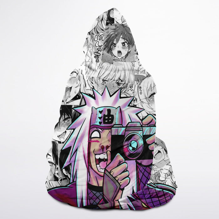 Jiraiya 2 Hooded Blanket Sherpa - AOP